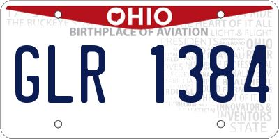 OH license plate GLR1384
