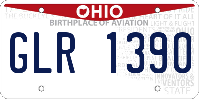 OH license plate GLR1390