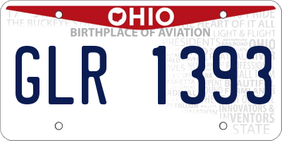 OH license plate GLR1393