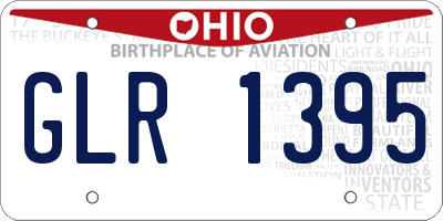 OH license plate GLR1395