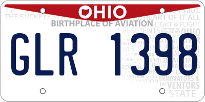 OH license plate GLR1398