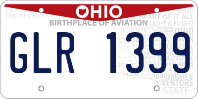 OH license plate GLR1399