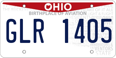 OH license plate GLR1405