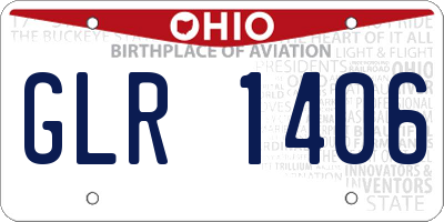 OH license plate GLR1406