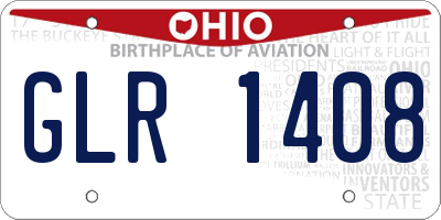 OH license plate GLR1408