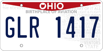 OH license plate GLR1417