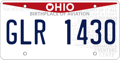 OH license plate GLR1430