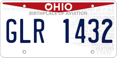 OH license plate GLR1432
