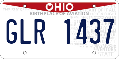 OH license plate GLR1437