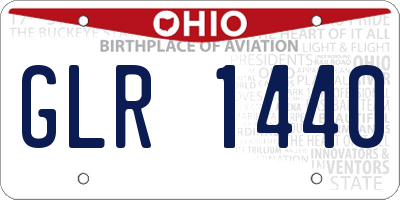 OH license plate GLR1440