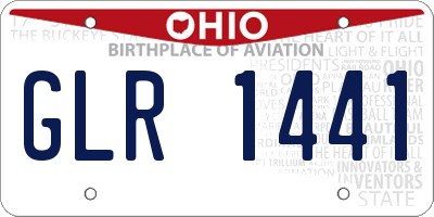 OH license plate GLR1441