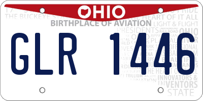 OH license plate GLR1446