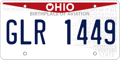 OH license plate GLR1449