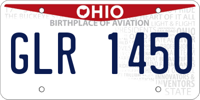 OH license plate GLR1450