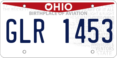 OH license plate GLR1453