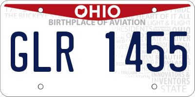 OH license plate GLR1455