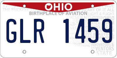 OH license plate GLR1459