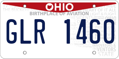 OH license plate GLR1460