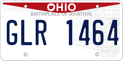 OH license plate GLR1464