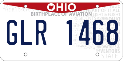 OH license plate GLR1468
