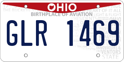 OH license plate GLR1469