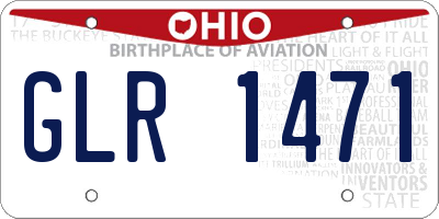 OH license plate GLR1471