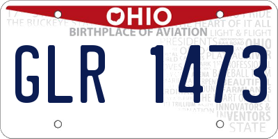OH license plate GLR1473