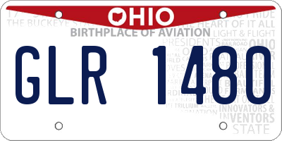 OH license plate GLR1480