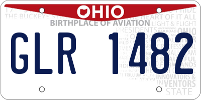 OH license plate GLR1482