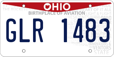 OH license plate GLR1483