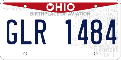 OH license plate GLR1484