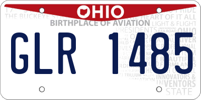 OH license plate GLR1485