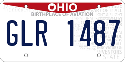 OH license plate GLR1487