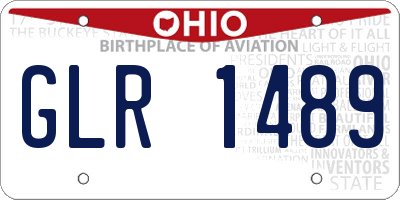 OH license plate GLR1489