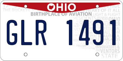OH license plate GLR1491