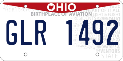 OH license plate GLR1492