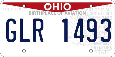 OH license plate GLR1493