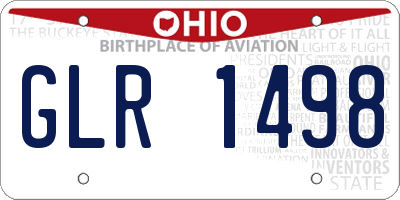 OH license plate GLR1498