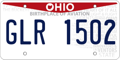 OH license plate GLR1502