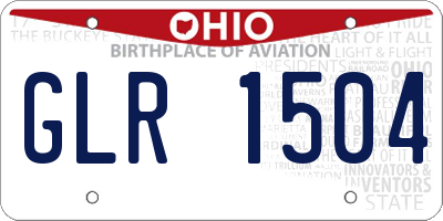OH license plate GLR1504