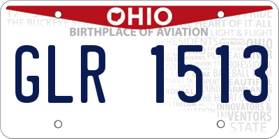 OH license plate GLR1513