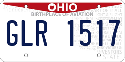 OH license plate GLR1517