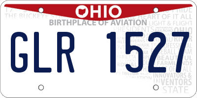 OH license plate GLR1527