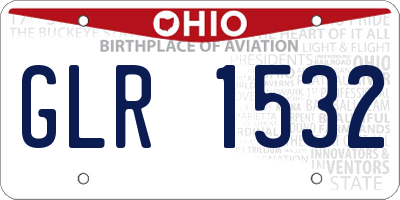 OH license plate GLR1532