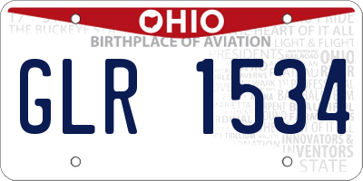 OH license plate GLR1534