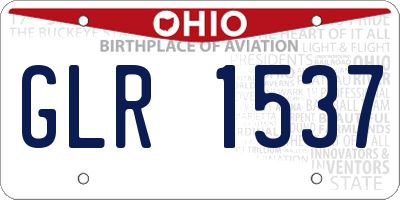 OH license plate GLR1537