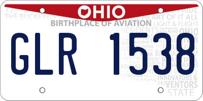 OH license plate GLR1538