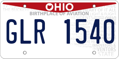 OH license plate GLR1540