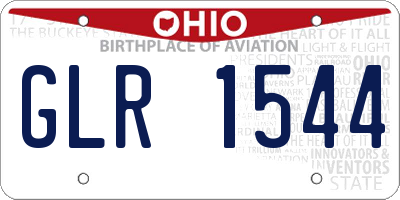 OH license plate GLR1544