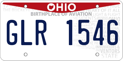 OH license plate GLR1546